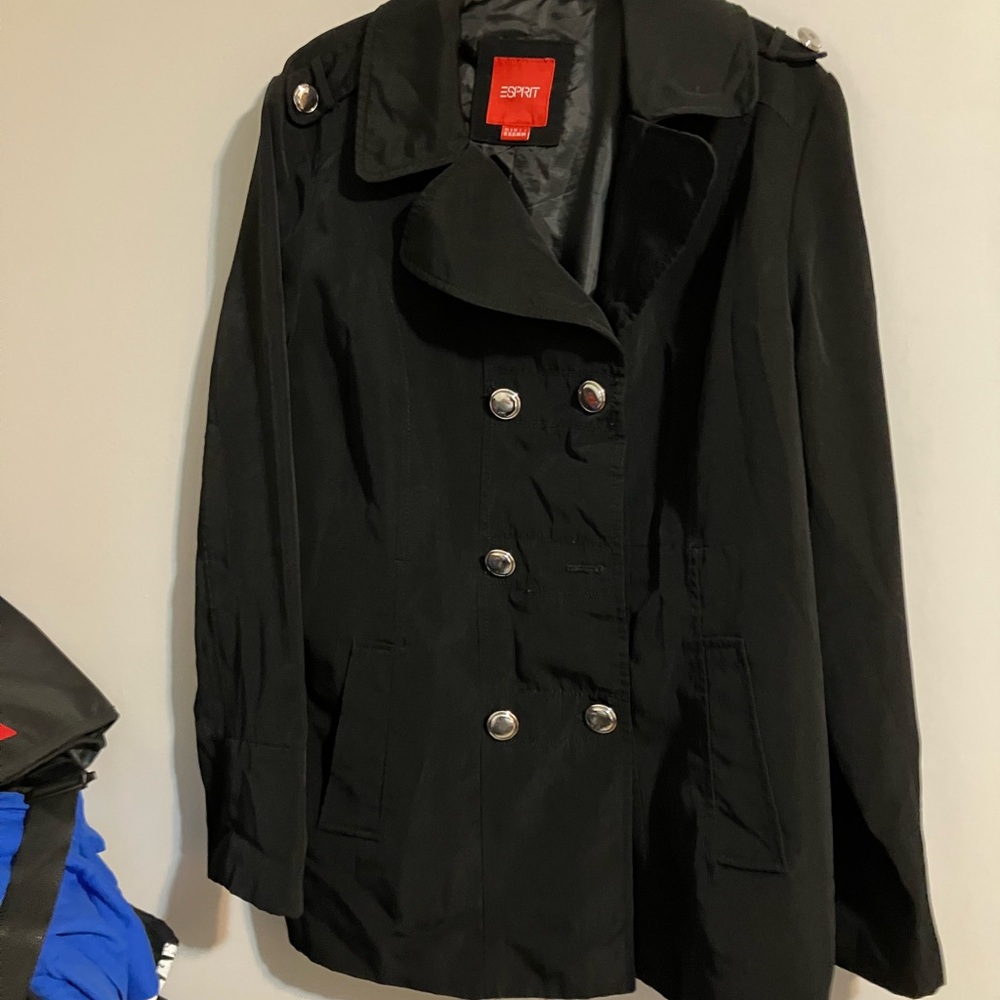 Esprit Women's Elegant Black Trench Coat